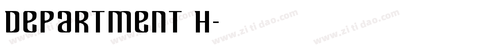 Department H字体转换